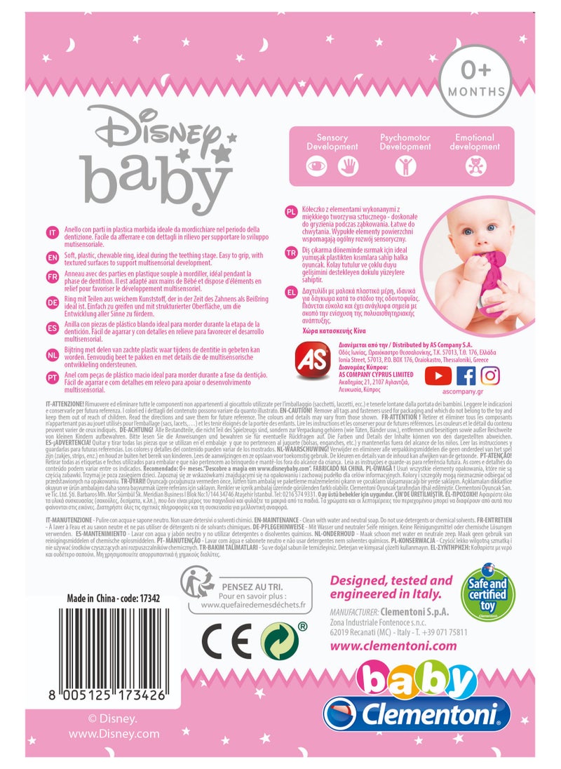Clementoni Clementoni Disney Baby Minnie Teether | Soothing and Fun Toy | Interactive Toy for Baby | Sensory Stimulation | Early Development Toy | Grasping and Tactile Exploration | Develop Early Problem-Solving Skills | Perfect Gift for Baby  - Image 4