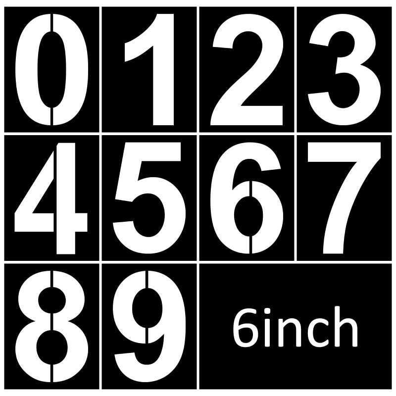 6 Inch Plastic Number Stencils  Reusable Digital Templates for Cake Address Painting