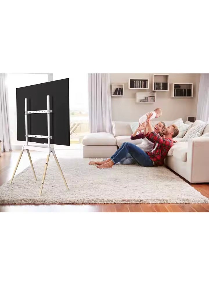 بيتيك ستاند تلفزيون ارضي معدني رباعي الأرجل يدعم تلفازات من 32 إلى 75 بوصة بوزن يصل إلى 45 كجم/99 رطل وVESA ما يصل إلى 600x400 مم. يتميز بتصميم قفل سريع، إدارة للكابلات، أبيض | TF-FS102W - Image 4