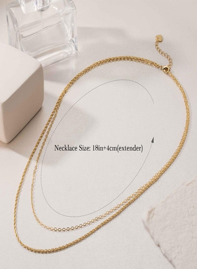 GYUYCW 14K Gold Necklaces for Women Trendy 14K Gold Chain for Women Double Chain Necklace for Womens Rope Chains Refined Shine and Elegant Presence Chains Necklace Womens - Image 2