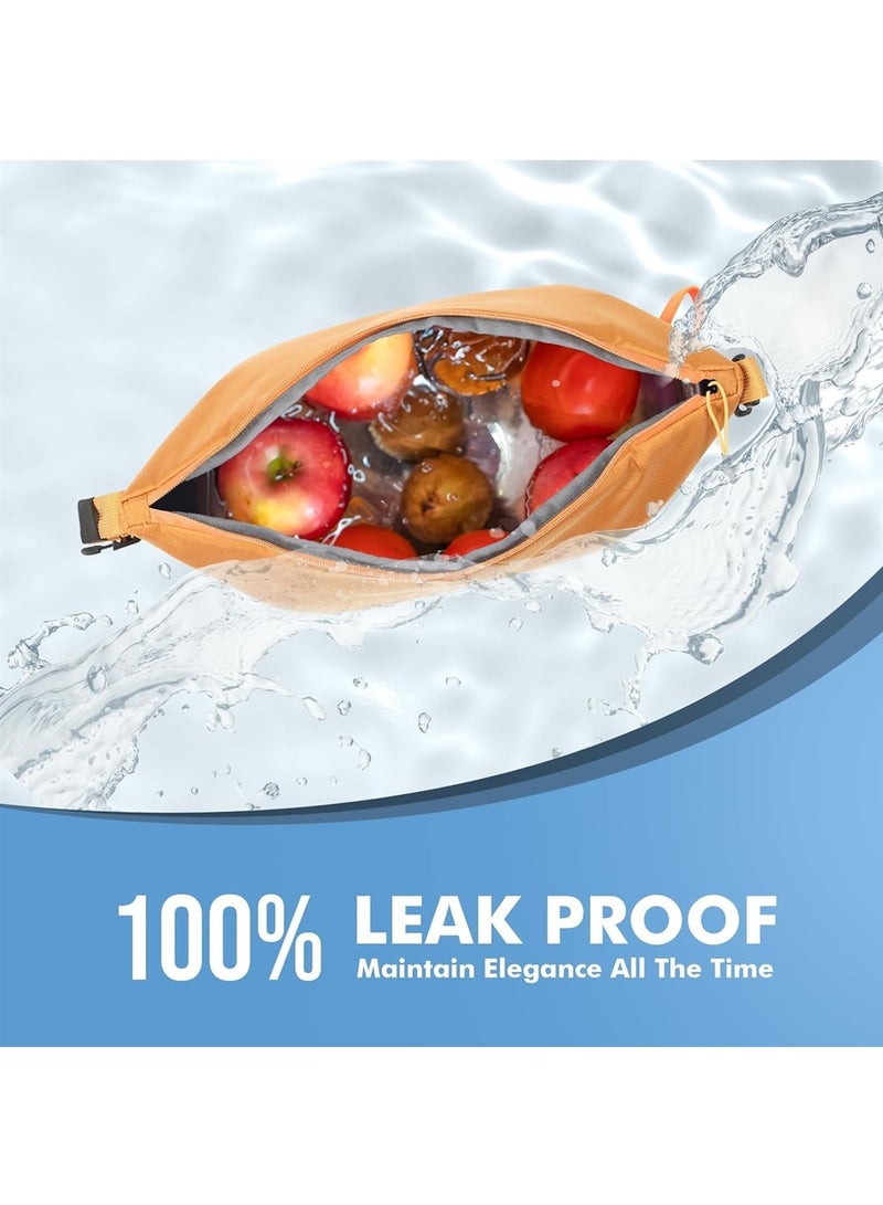 Adando Lunch Bag for Adult Women Men: Reusable High Capacity Lunch Tote Bags - Small Leakproof Cooler Lunch Box Bag for Work, Office, Picnic, Travel (Yellow) - Image 5