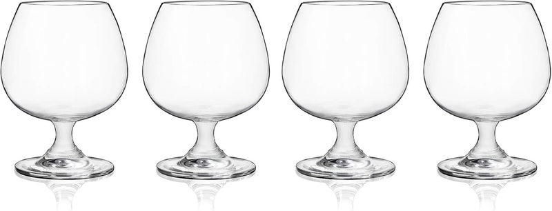 True Brandy Bourbon Whiskey Cognac Scotch Drinking Glasses, Superb Lead-Free Crystal Snifter Glass for Cocktail Party Dishwasher Safe, 14 oz, Set of 4 - Image 5