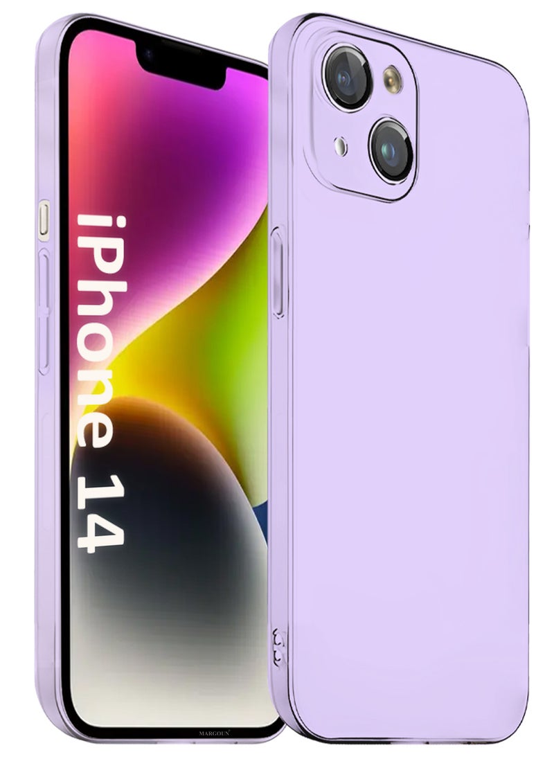CATANES (for iPhone 14) Case Cover Air Skin Series Back Cover Sturdy Durable Thin Case Drop Protection Cover - Transparent Purple  - Image 1