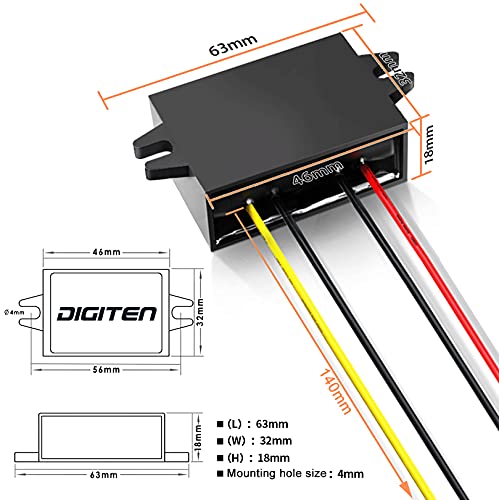 DIGITEN DC 6V 5-11V to 12V 2A Step up Converter Regulator Waterproof Boost Power Module - Image 3