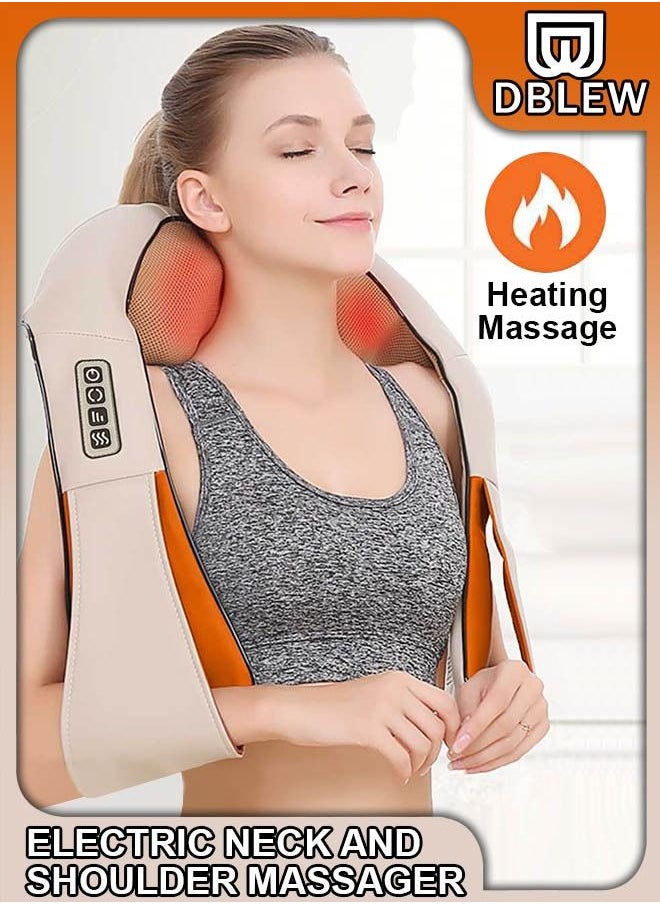 DBLEW Home Car U Shape Shawl Electric Shiatsu Neck And Shoulder Back Foot Waist Abdominal Body Massager with Heat Vibration Deep Tissue 3D Cervical Kneading Pillow For Muscle Pain Relief  - Image 1