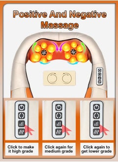 DBLEW Home Car U Shape Shawl Electric Shiatsu Neck And Shoulder Back Foot Waist Abdominal Body Massager with Heat Vibration Deep Tissue 3D Cervical Kneading Pillow For Muscle Pain Relief  - Image 4