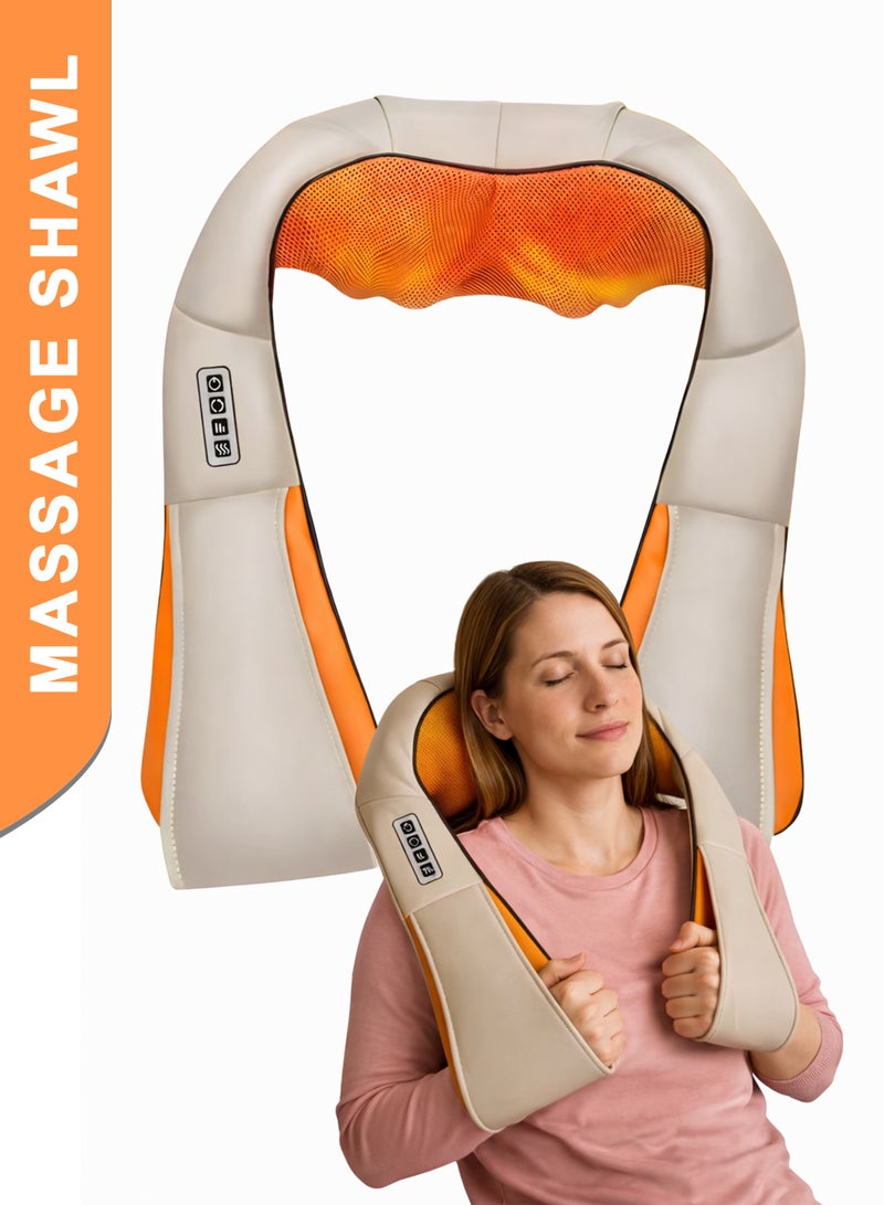 DBLEW Home Car U Shape Shawl Electric Shiatsu Neck And Shoulder Back Foot Waist Abdominal Body Massager with Heat Vibration Deep Tissue 3D Cervical Kneading Pillow For Muscle Pain Relief - Image 1