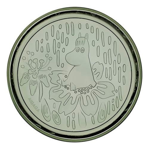Arabia Moomin Glass Plate 6.1in Pine Green - Image 1