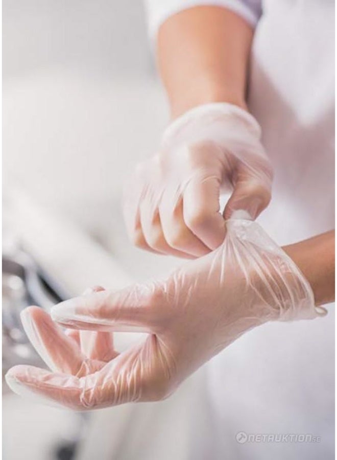 Intco Disposable Vinyl Gloves, Safe, Flexible, Powder-Free, for Medical and Kitchen Use, 100 Gloves, Size S - Image 1