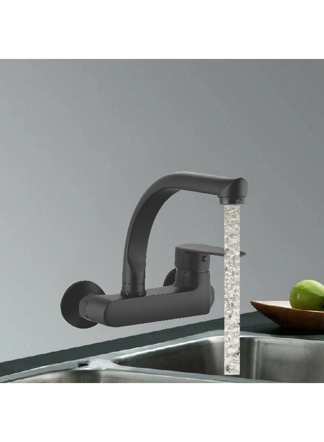 ITG Wall Mount Black Mixer Tap – Single Handle, Modern Bathroom & Kitchen Faucet, 5-Year Warranty - Image 5