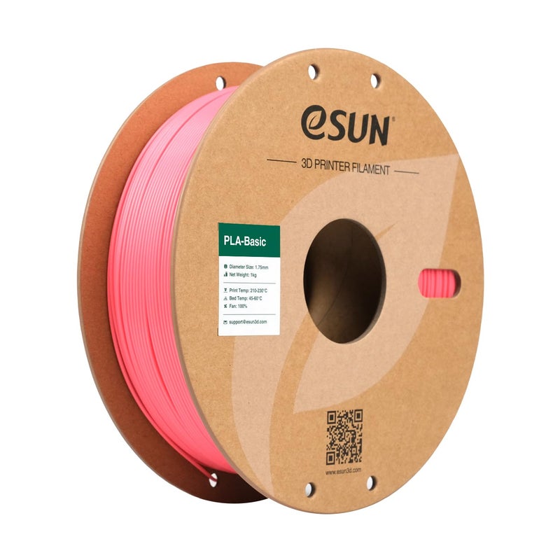 eSUN PLA Basic Filament 1.75mm, 3D Printer Filament High Speed PLA for Fast Printing, 1KG Spool (2.2 LBS) 3D Printing Filament for High Speed 3D Printers, Pink - Image 1