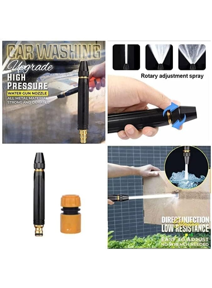 High Pressure Nozzle Spray Water Gun Pipe For Gardening Bike and Car Wash High Pressure Nozzle with 3 Attachment - Image 3