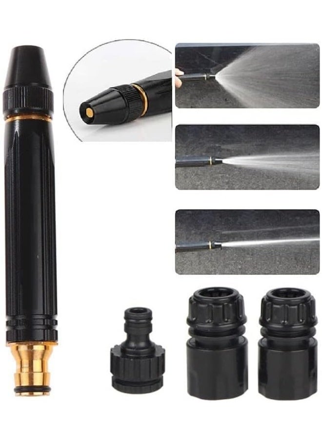 High Pressure Nozzle Spray Water Gun Pipe For Gardening Bike and Car Wash High Pressure Nozzle with 3 Attachment - Image 1