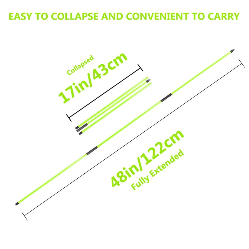 Asyxstar Golf Alignment Stick - Upgraded 48" Golf Sticks Training Aid 2 Pack for Aiming, Putting, Full Swing Trainer, Posture Corrector with Clear Tube Case Golf Gifts for Men Women Golfers - Image 3