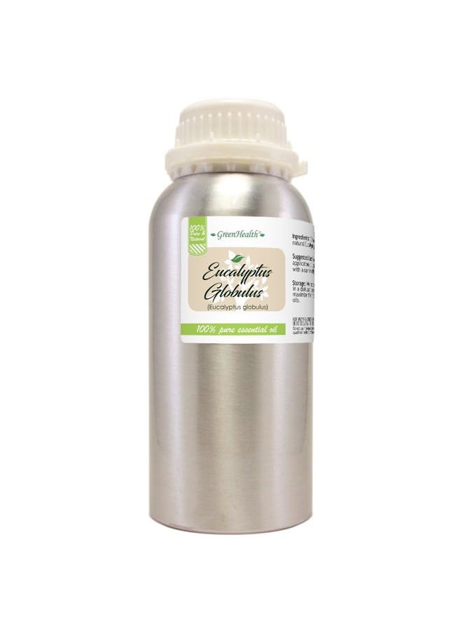 GreenHealth Eucalyptus Globulus Essential Oil – 16 fl oz (473 ml) Aluminum Bottle w/Plug Cap – 100% Pure, Uncut, Undiluted  - Image 1