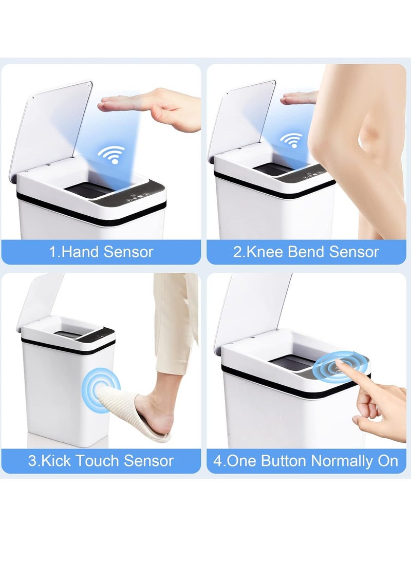 RATSAW Bathroom Touchless Trash Can 12L Smart Automatic Motion Sensor Can with Lid Electric Narrow Small Garbage Bin for Kitchen Office Living Room Toilet Bedroom RV  - Image 5