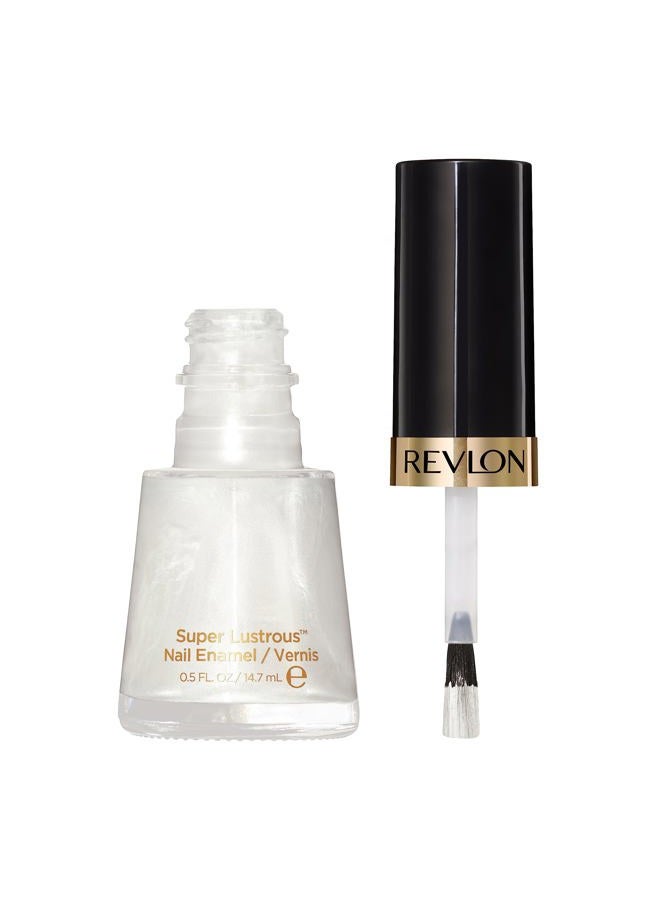 Revlon طلاء أظافر ريفلون سوبر لستروس، مقاوم للتقشير وصيغة طويلة الأمد، لمسة لامعة عالية، 020 لؤلؤة نقية، 0.5 أونصة سائلة - Image 3