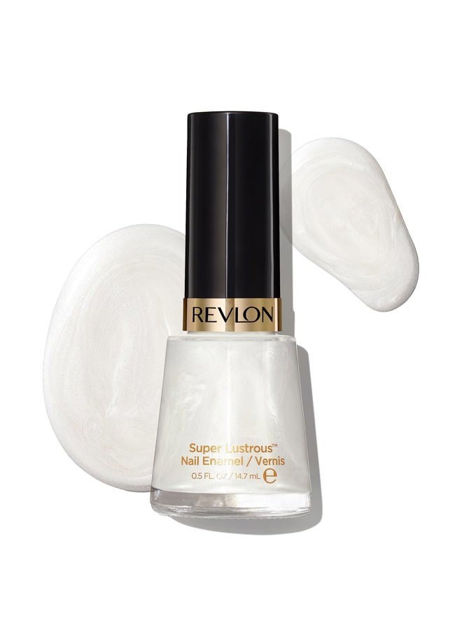 Revlon طلاء أظافر ريفلون سوبر لستروس، مقاوم للتقشير وصيغة طويلة الأمد، لمسة لامعة عالية، 020 لؤلؤة نقية، 0.5 أونصة سائلة - Image 1