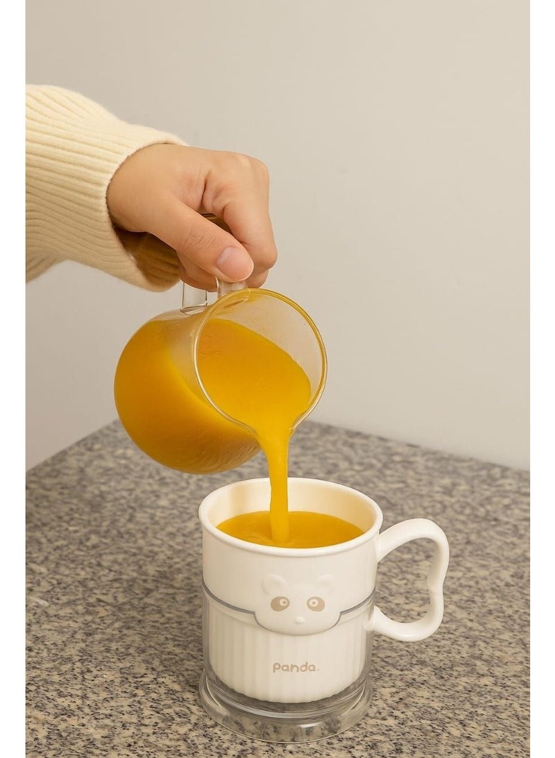 ☕ كوب باندا عصري - كوب قهوة أكريليك لطيف  أنيق وسهل التنظيف مثالي للمكتب أو ركن القهوة🐼 - Image 5