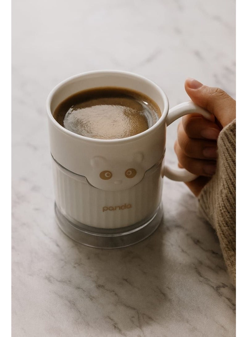 ☕ كوب باندا عصري - كوب قهوة أكريليك لطيف  أنيق وسهل التنظيف مثالي للمكتب أو ركن القهوة🐼 - Image 3