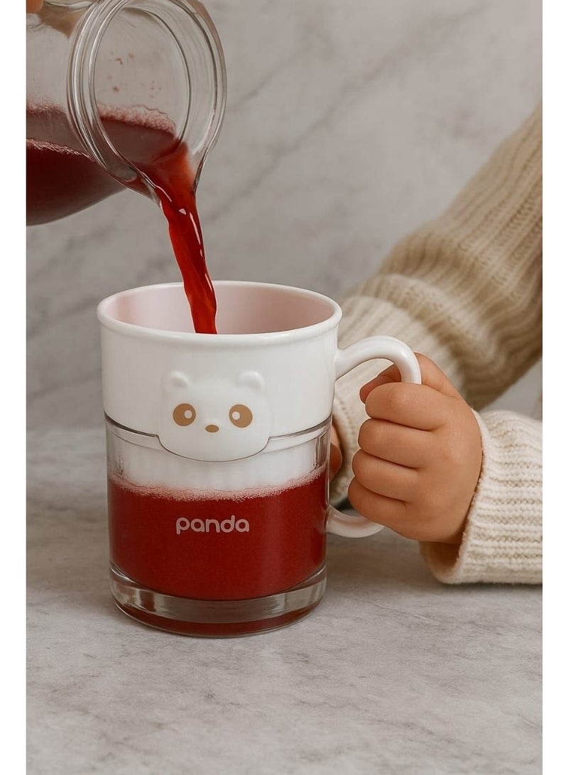 ☕ كوب باندا عصري - كوب قهوة أكريليك لطيف  أنيق وسهل التنظيف مثالي للمكتب أو ركن القهوة🐼 - Image 2