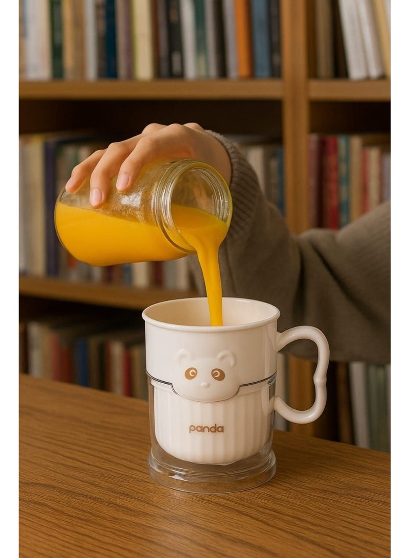 ☕ كوب باندا عصري - كوب قهوة أكريليك لطيف  أنيق وسهل التنظيف مثالي للمكتب أو ركن القهوة🐼 - Image 4