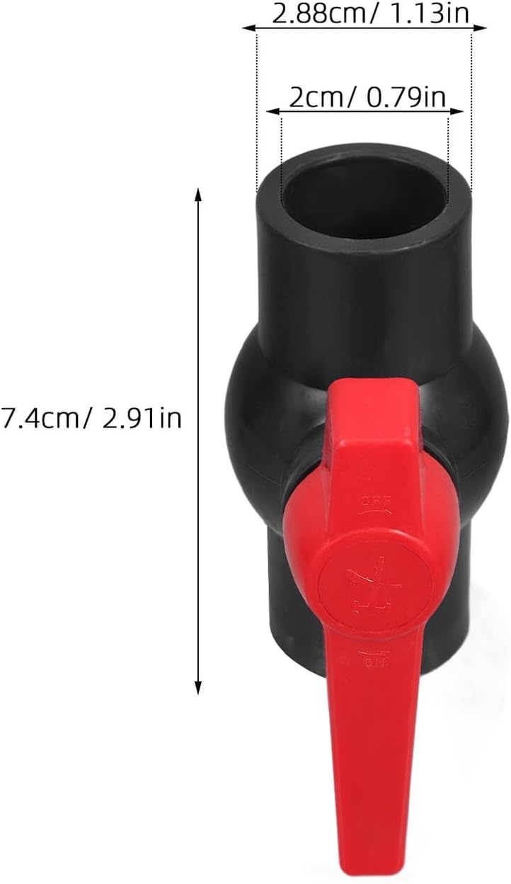 PVC Ball Valve with Leakproof Socket Connections Inline Shut Off Valve for Water Gas Air and Steam Versatile PVC Pipe Fitting for Residential Commercial and Industrial Plumbing - Image 2