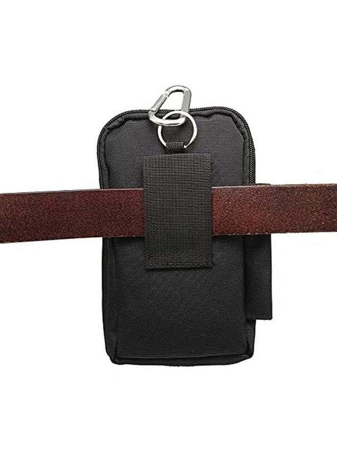 erorex - Multi Functional Vertical Stripes Pouch 4 Bag Case Zipper Closing For Lenovo Phab 2 Pro Black 19X11.5Cm - Image 1