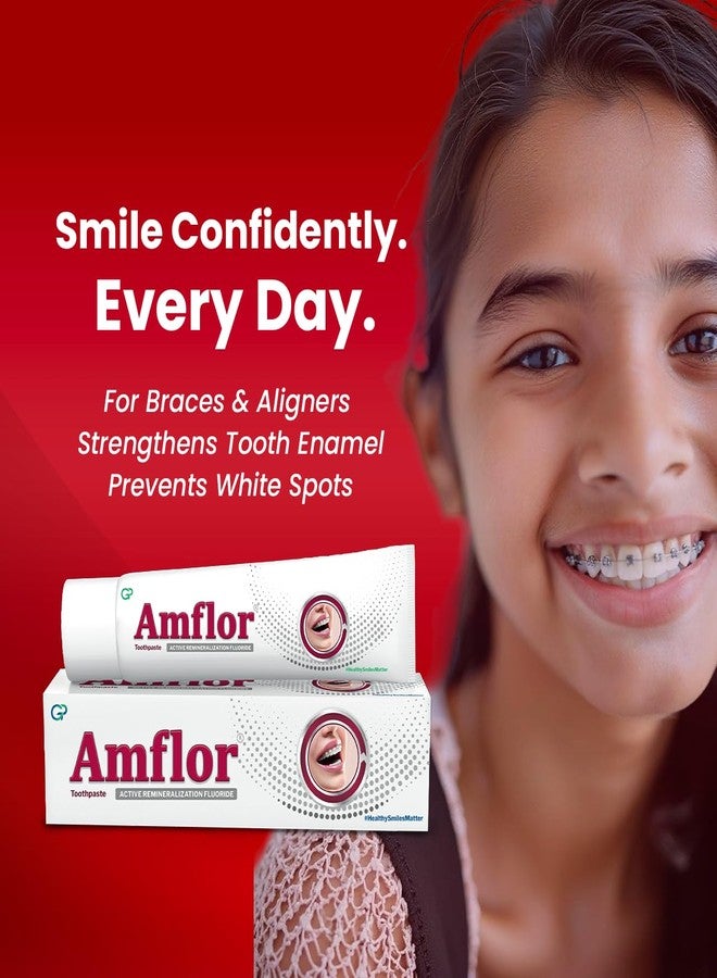 Amflor Toothpaste for Braces | Prevents Cavities & White Spot Lesions | Organic Amine Fluoride for Enamel Remineralization| Mint Flavour Orthodontic Toothpaste | Pack of 1 (70 g per pack) - Image 2