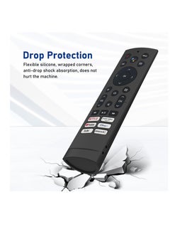 Excefore غطاء سيليكون لجهاز التحكم الصوتي Hisense ERF3A90، مناسب لجهاز التحكم عن بعد Hisense U7G U9G U8 Series 4K ULED، غطاء سيليكون مع حبل (جراب أسود)  - Image 5