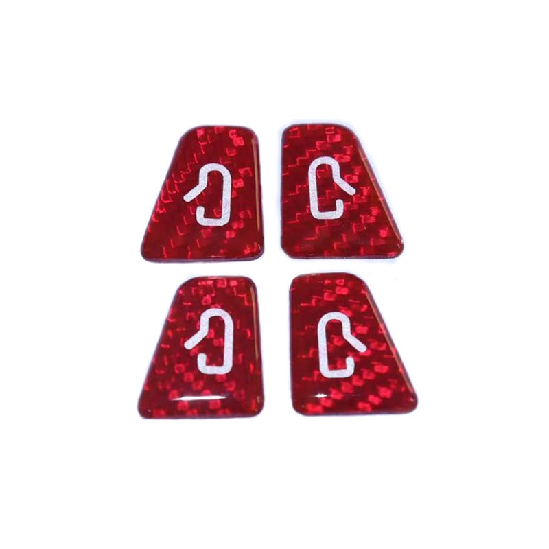 BDFHYK HarmoFolk Premium Carbon Fiber Door Button Decals for Tesla Model 3 20192023 Model Y 20192024 Textured Protective Film RedBlack Exact Fit Interior Accessories Red - Image 3
