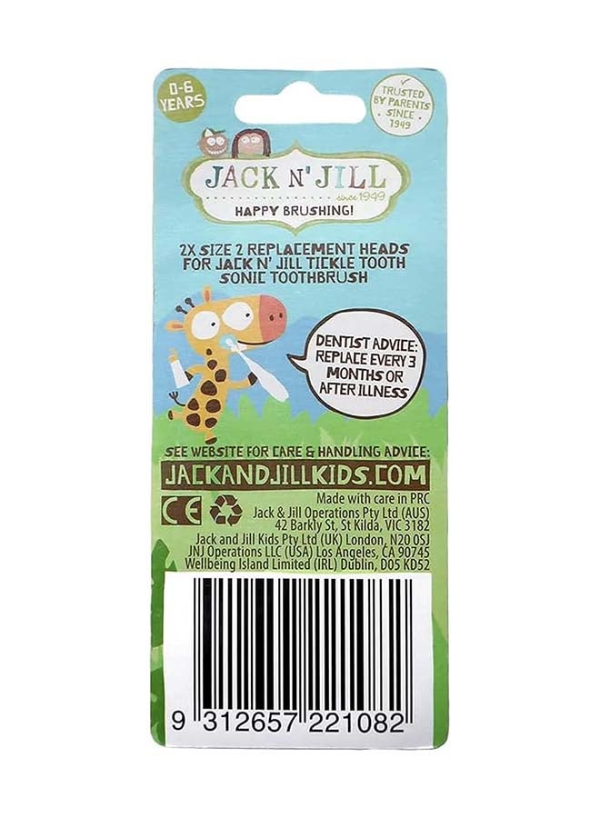 Jack N' Jill فرشاة أسنان جاك إن جيل سونيك تيكل + رأس بديل، تعمل بالبطارية، شعيرات ناعمة، رعاية فموية ممتعة وآمنة للأطفال - Image 2