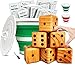 SWOOC Yardzee Farkle  20 Games  LightWeight Yard Dice Game Set All Weather with Collapsible Bucket 5 Big Laminated Score Cards and Marker Choose 25in or 35in Dice Yard Games - Image 4