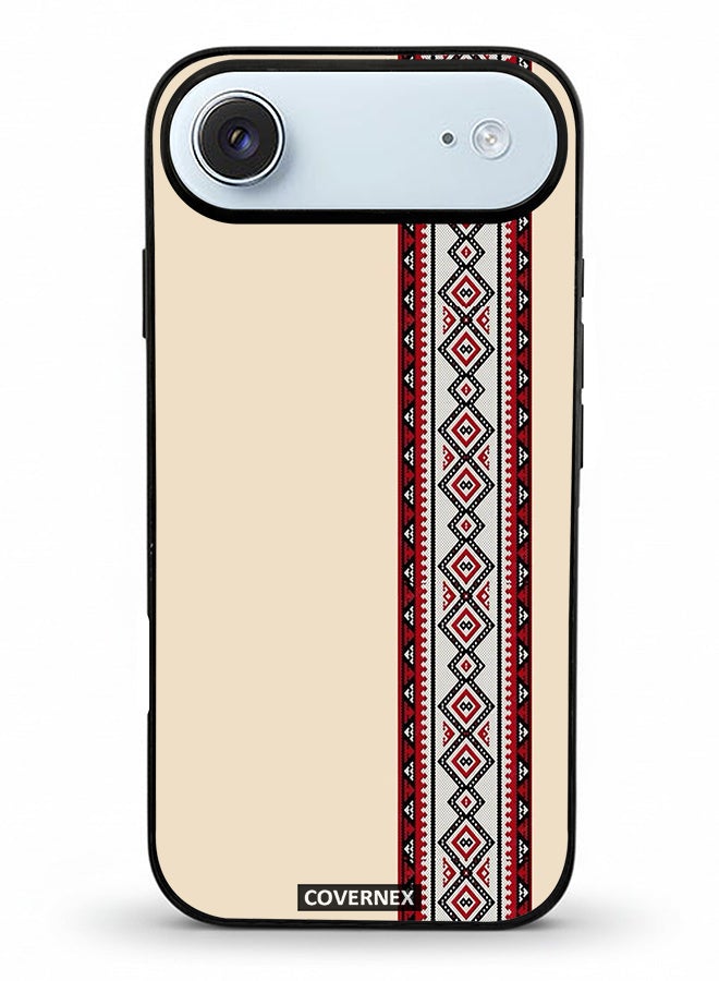 Covernex Apple iPhone 17 Air Protective Case Cover Printed Featuring Traditional Tribal Embroidery Strip - Image 2