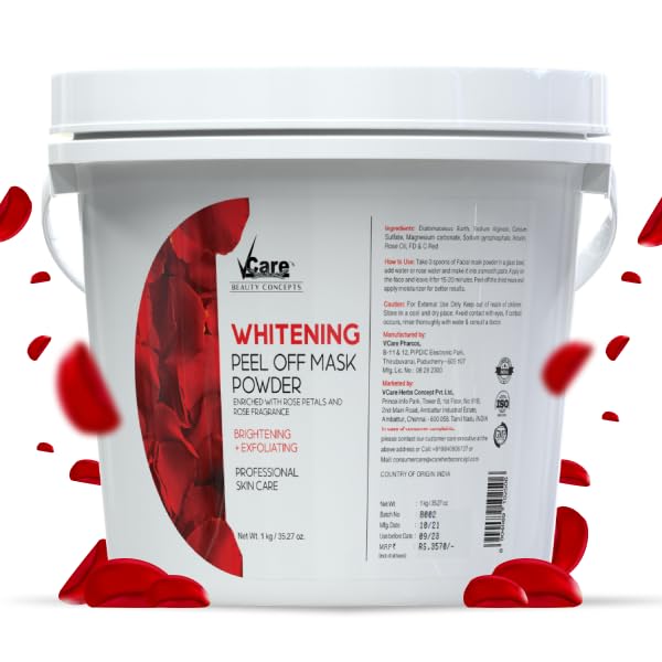 Vcare Jelly Whitening Peel Off Mask For Facials Skincare Face Mask Powder 1Kgs - Image 1