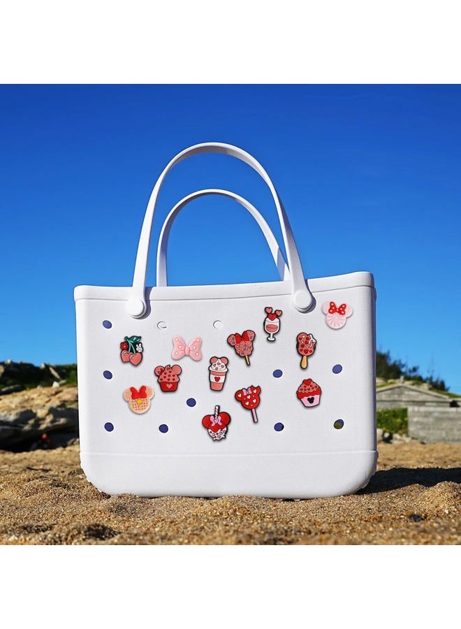 CTOHN Beach Charms for Bogg Bag, Cute Pink Mouse Theme Decoration Charm Accessories for Rubber Tote Handbag Beach Bag - Image 5