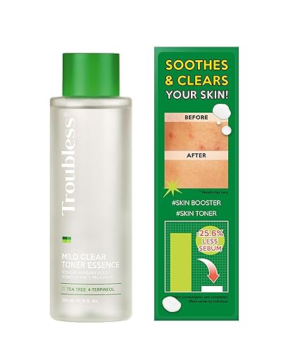 Troubless Mild Clear Toner Essence Tea Tree Facial Toner for All Skin Types Hydrating Skin Toner Daily Skin Care 676 fl oz - Image 2