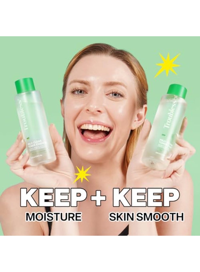 Troubless Mild Clear Toner Essence Tea Tree Facial Toner for All Skin Types Hydrating Skin Toner Daily Skin Care 676 fl oz - Image 4