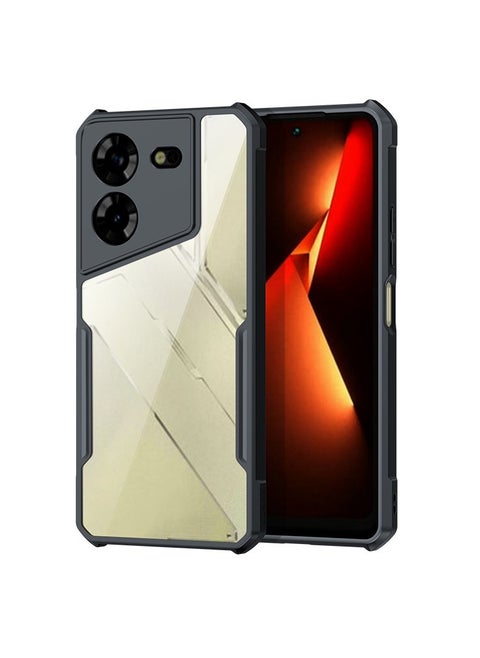 TECNO Pova 5 4G / Pova 5 Pro 5G Mobile Phone Case Cover, Ultra-Thin Lightweight Cover Soft TPU Bumper + Acrylic Clear Back Case Cover