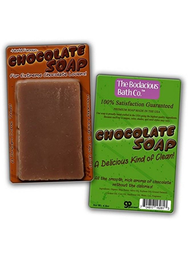The Bodacious Bath Co. - Chocolate Soap Chocolate Scented Bar Soap Funny Unisex Spa Gags For Women Men Chocolate Gags Secret Santa White Elephant Stocking Stuffers Novelty Soap Wife Friend Girlfriend - Image 1