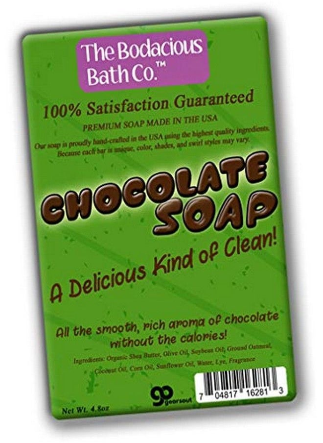 The Bodacious Bath Co. - Chocolate Soap Chocolate Scented Bar Soap Funny Unisex Spa Gags For Women Men Chocolate Gags Secret Santa White Elephant Stocking Stuffers Novelty Soap Wife Friend Girlfriend - Image 1