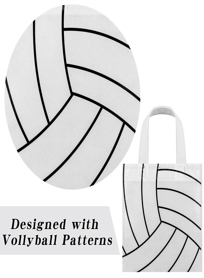 Mimind 24 Non-Woven Party Favor Bags with Handles - 7.8 x 7.8 Inch Volleyball Themed Candy Bags for Sports Parties, Baby Showers, Birthdays - Image 3