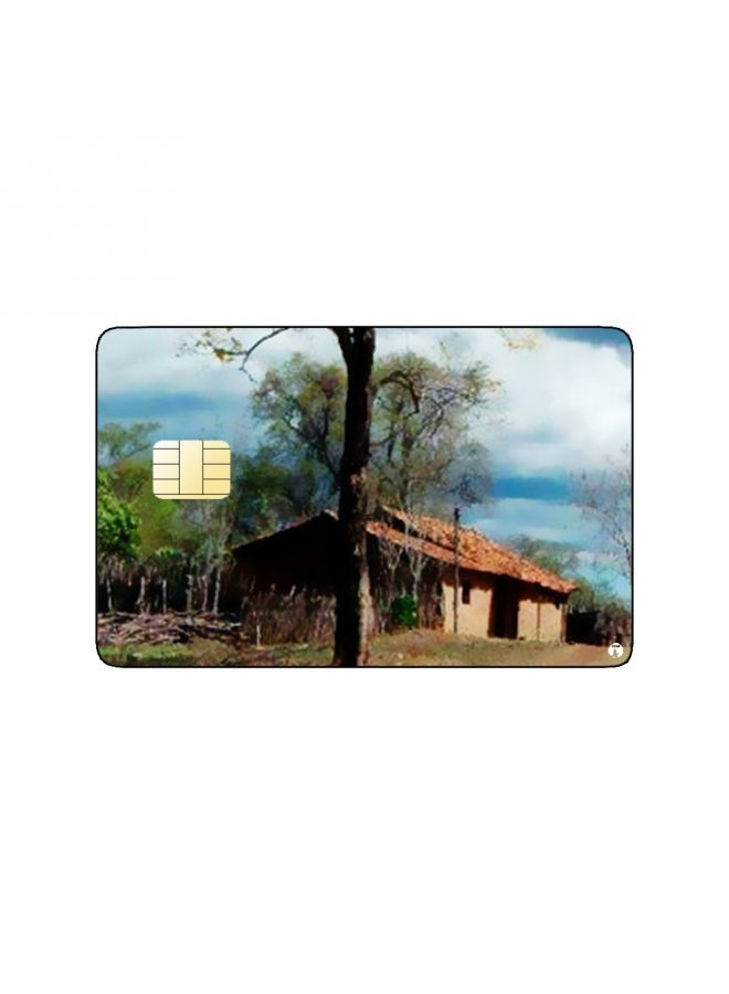 RKN PRINTED BANK CARD STICKER Beautiful Nature View Drawing - Image 1