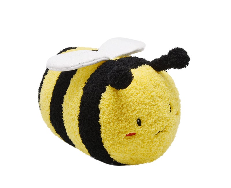 YONLIT Fuzzy Bumblebee Stuffed Animal with Smile Face and White Wings Super Cute Plush Bee Toy Excellent Gifts for Kids or Honey 12 Inch - Image 2