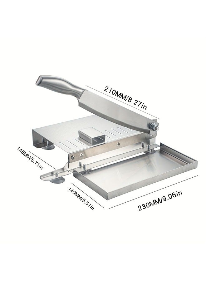 هومستر مقطع شرائح يدوي من الفولاذ المقاوم للصدأ مقطع قطع قاطع قطع سكين سهل التنظيف من الفولاذ المقاوم للصدأ مقطع شرائح يدوي مناسب لقطع اللحم المجمدة، الخضروات والعظام، أداة مطبخ مثالية - Image 3