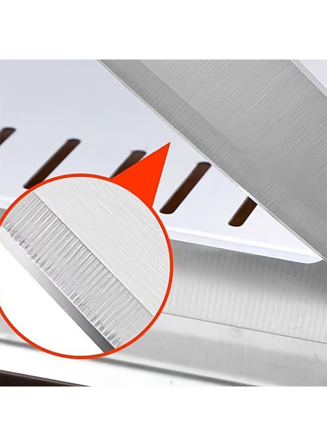 هومستر مقطع شرائح يدوي من الفولاذ المقاوم للصدأ مقطع قطع قاطع قطع سكين سهل التنظيف من الفولاذ المقاوم للصدأ مقطع شرائح يدوي مناسب لقطع اللحم المجمدة، الخضروات والعظام، أداة مطبخ مثالية - Image 5