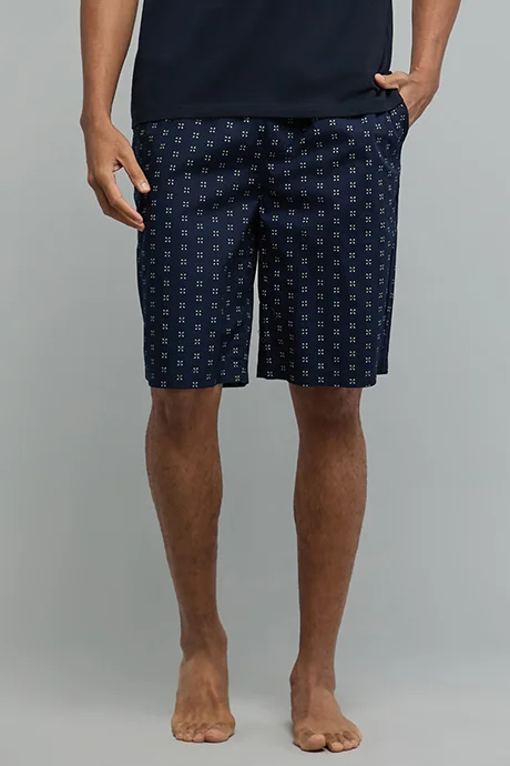 أر أند بي Patterned Lounge Shorts with Drawstring Waist