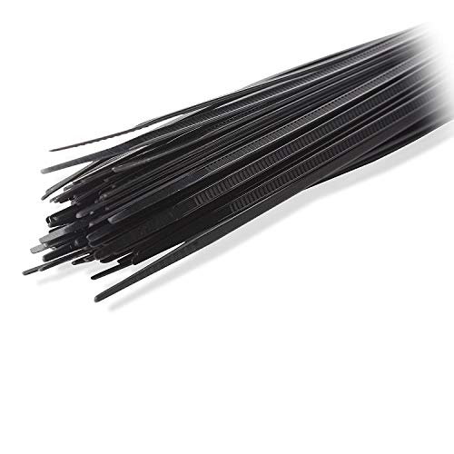SCHOFIC Cable Zip Ties Heavy Duty 250 MM, Ultra Strong Plastic [POLYAMIDE] Wire Ties with 49 Pounds Tensile Strength, Nylon Tie Wraps with 3.6 MM Width in Indoor and Outdoor -BLACK (BLACK, 200) - Image 4