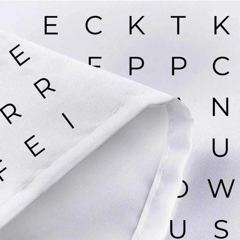 VeiVian Funny Bathroom Decor Shower Curtain Black and White Bath Curtain, Fun Bathroom Word Search Forget Your Phone Bathroom Humor Shower Curtain Fabric Bathroom Accessories with Hooks 70X70IN - Image 5