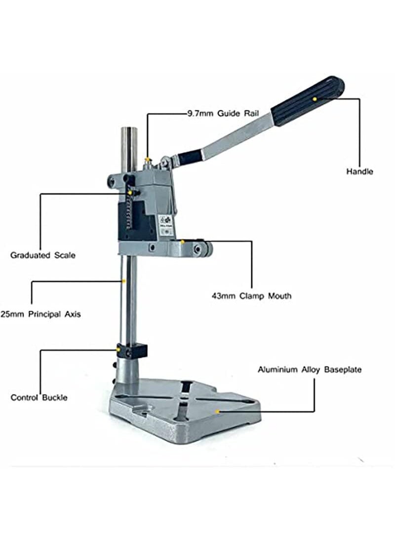 RMGS RMGS DX27 400MM Metal Fiber Plastic 10mm Drill Stand Convert Hand Drill to Bench Press Drill drilling depth upto 60mm  - Image 5